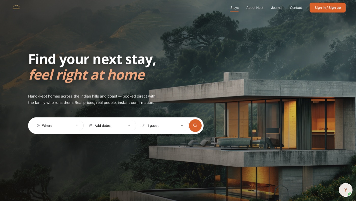 Your own Homeyhuts booking website